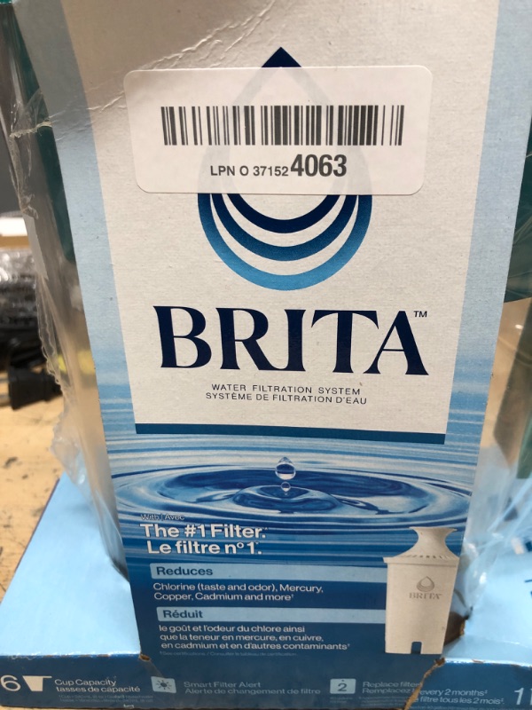 Photo 1 of Brita Small 6 Cup Denali Water Filter Pitcher with 1 Brita Standard Filter, Made Without BPA, Bright WhiteLPNO371524063
