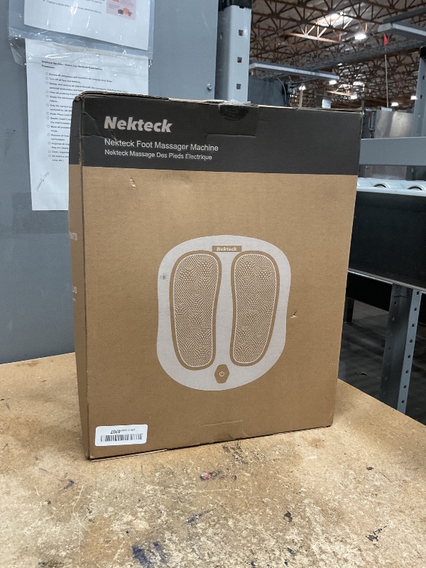 Photo 1 of **FOR PARTS** Nekteck Foot Massager with Heat, Shiatsu Heated Electric Kneading Foot Massager Machine for Plantar Fasciitis, Built-in Infrared Heat Function and Power Cord (Black)