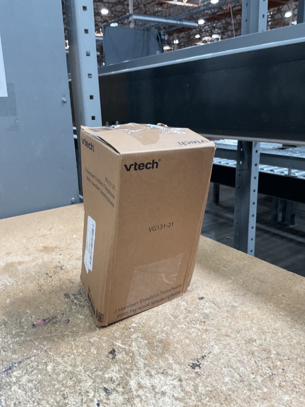 Photo 1 of [New] VTech VG131-21 DECT 6.0 2-Handset Cordless Phone - Bluetooth Connection, Blue-White Display, Big Buttons, Full Duplex Speakerphone, Caller ID, Easy Wall Mount, 1000ft Range (Black)