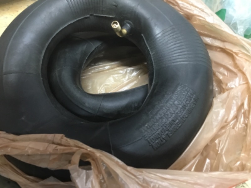 Photo 1 of 4.10/3.50-4 Heavy Duty Replacement Inner Tube with TR-87 Bent Valve Stem (2-Pack) - for Wheelbarrows, Mowers, Hand Trucks and More 3.50-4 Tire