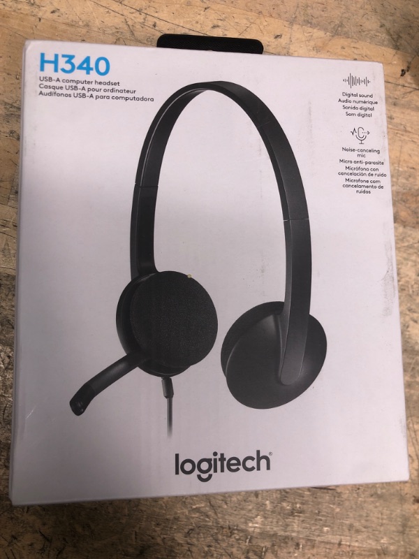 Photo 1 of Logitech USB Headset H340, Stereo, USB Headset for Windows and Mac - Black