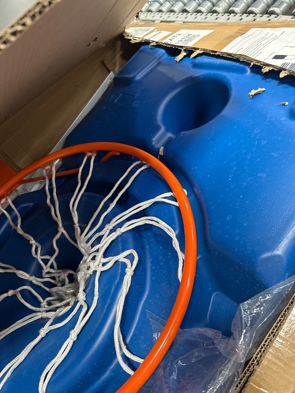 Photo 1 of ***MISSING HARDWARE***

Patiassy Pool Basketball Hoop with LED Lights, Adjustable Poolside Basketball Hoop with Wheels, Ideal for Poolside Fun & Nighttime Play