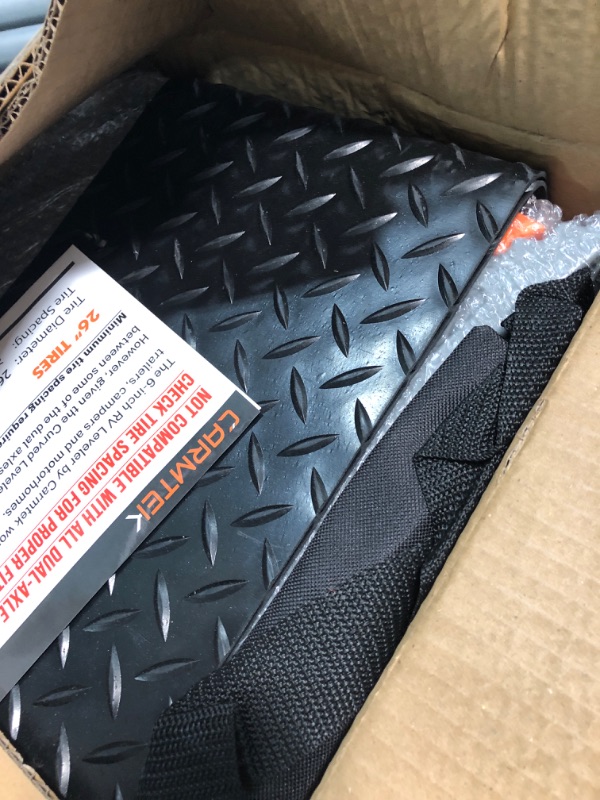 Photo 1 of CARMTEK Camper Leveler Premium Kit | 6 Inch RV Levelers with Wheel Chocks, Rubber Mats & Carry Bag for Travel Trailers | Faster RV Leveling System Than RV Leveling Blocks | RV Accessories