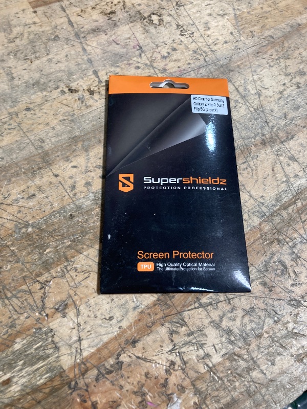 Photo 1 of (2 Pack) Supershieldz Designed for Samsung Galaxy Z Flip 3 5G Screen Protector, (Full Coverage) High Definition Clear Shield (TPU)