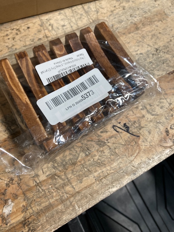 Photo 1 of 2 Pcs Natural Wooden Soap Saver for Shower, Self Draining Soaps Tray for Bathroom, Extend Soap Life, Keep SoapBars Dry Clean & Easy Cleaning
