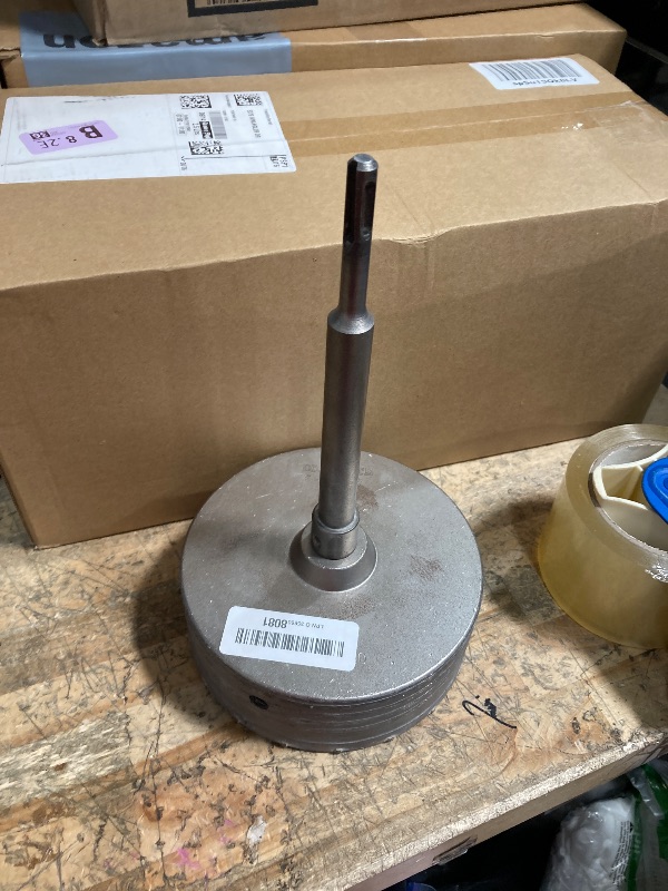 Photo 1 of 6-5/16" Concrete Hole Saw, 160mm Tungsten Steel Core Bit for Cinder Block, Brick, Rock, Plank Walls for Pipes or mini Split Lines, with SDS Plus Shank and 2 Center Positioning Drill Bits.