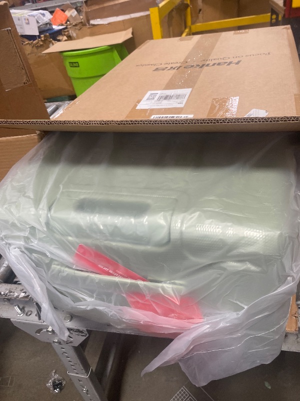 Photo 1 of Hanke 26 Inch Large checked Luggage PC Hard Shell luggage Top Opening Aluminum Frame Travel Luggage Suitcases with Wheels for Woman Men.(Bamboo Green)