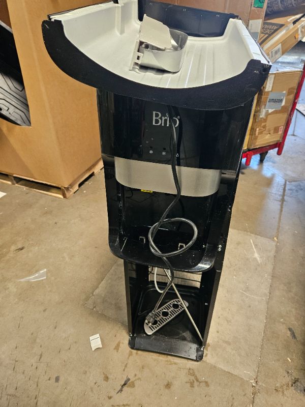 Photo 1 of *** PARTS ONLY *** Brio Bottom Loading Water Cooler Dispenser for 5 Gallon Bottles - 3 Temperatures with Hot, Room & Cold Spouts, Child Safety Lock, LED Display with Empty Bottle Alert, Stainless Steel