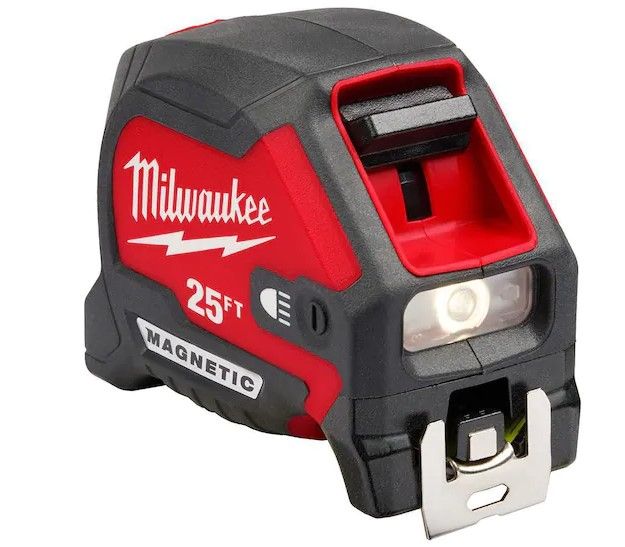 Photo 1 of 25 ft. x 1-1/16 in. Compact Wide Blade Tape Measure with LED