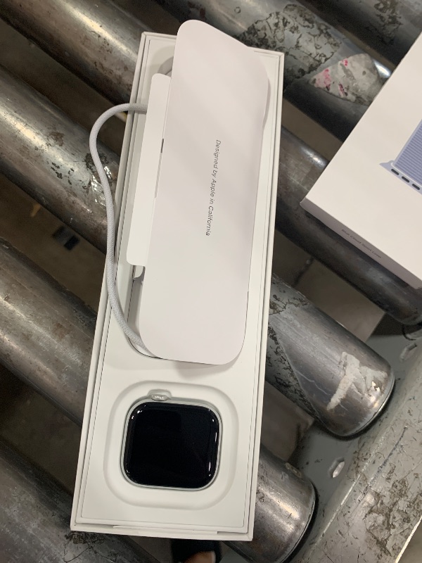 Photo 1 of (icloud locked)(may need to contact apple) Apple Watch Series 10 [GPS + Cellular 42mm case] Smartwatch with Silver Aluminium Case with Blue Cloud Sport Loop. Fitness Tracker