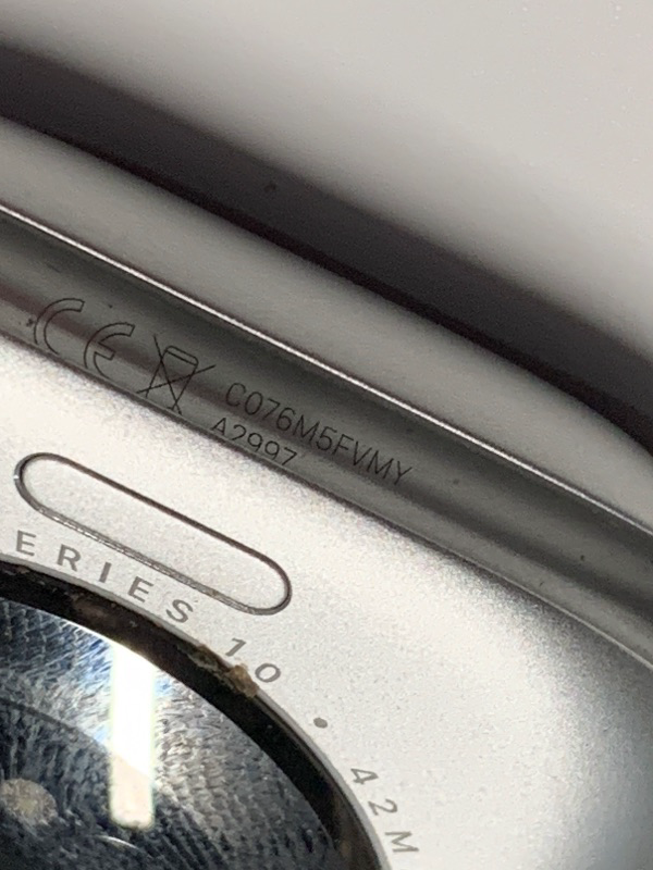 Photo 1 of (icloud locked)(may need to contact apple) Apple Watch Series 10 [GPS + Cellular 42mm case] Smartwatch with Silver Aluminium Case with Blue Cloud Sport Loop. Fitness Tracker