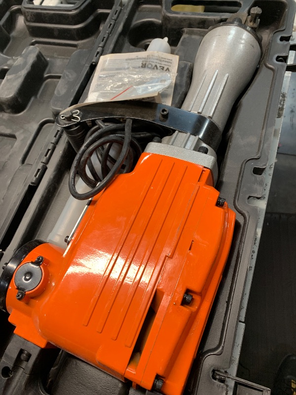 Photo 1 of (used)(see all images) VEVOR Demolition Jack Hammer, MAX 2200W Electric Jackhammer Heavy Duty, 1350 BPM Concrete Breaker 4pcs Chisels Bit Chipping W/Case, Gloves