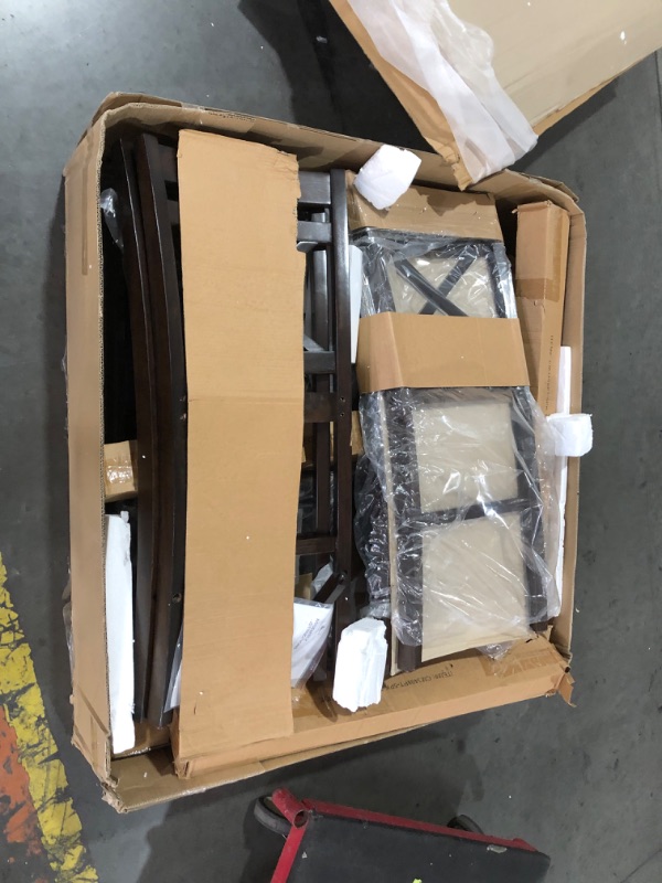 Photo 1 of ***DAMAGED - INCOMPLETE - SEE PICTURES***
Meibamake Wood Dining Table Set for 4, Farmhouse Dining Table Set, Wooden Kitchen Set with 4 Upholstered Chairs, Compact Mid-Century Modern Table & Chair Set for Home, Padded Seats, Wooden Frame