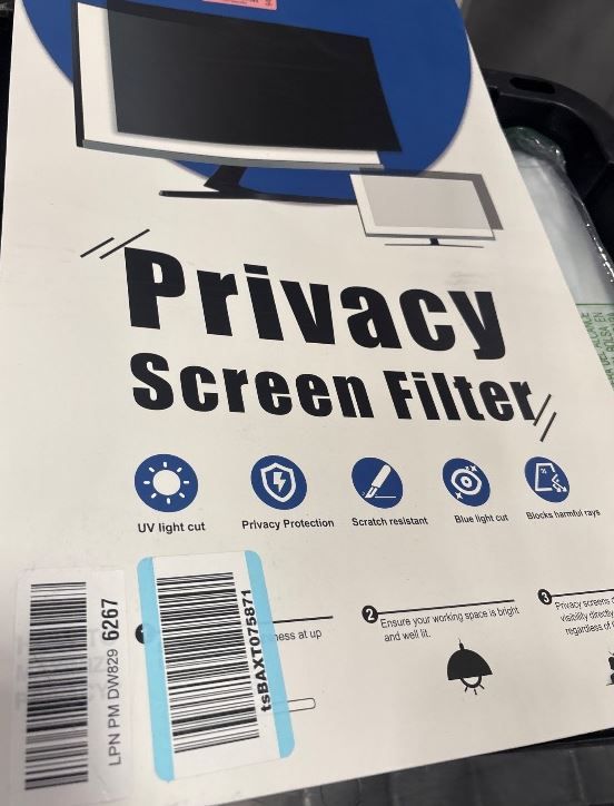 Photo 1 of [2 Pack] 21.5 Inch Computer Privacy Screen for 16:9 Aspect Ratio Widescreen Monitor, Eye Protection Anti Glare Blue Light Computer Monitor Privacy Filter, Removable Anti-Scratch 21in Protector