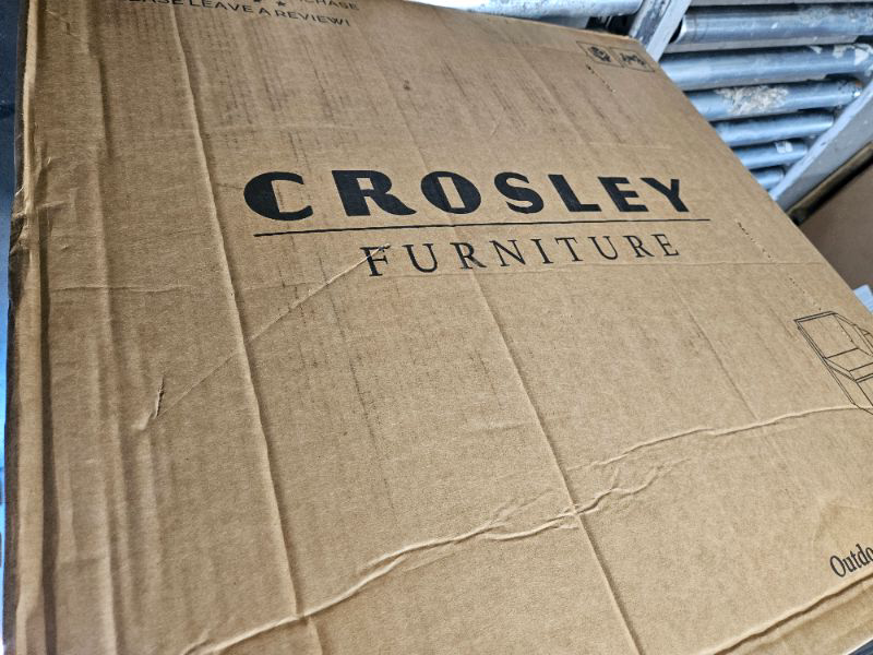 Photo 1 of (CUSHIONS ONLY) Crosley Furniture Palm Harbor Corner Outdoor Sectional Chair, Wicker Patio Chairs for Porch, Deck, Backyard, Brown with Sand Cushions