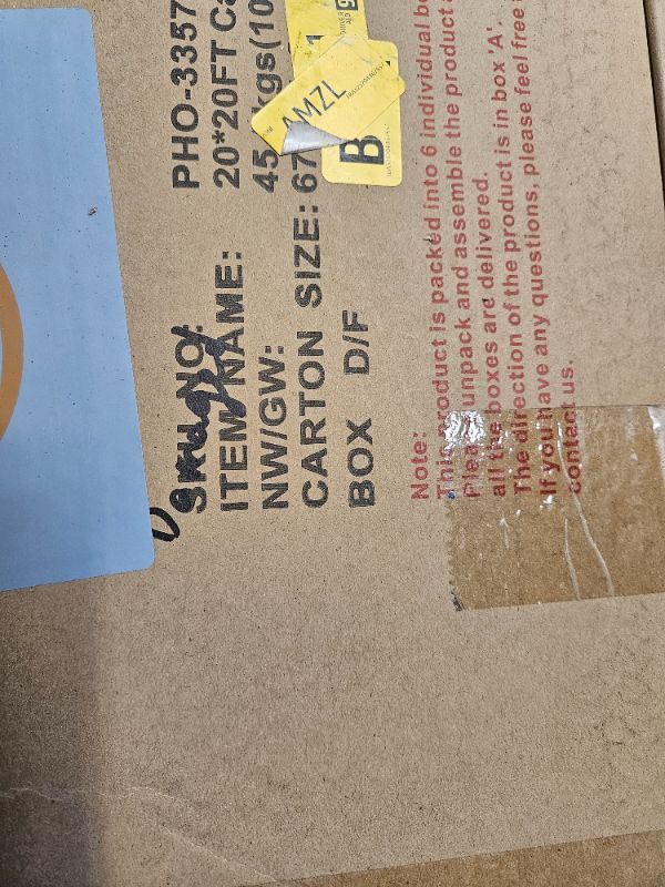 Photo 1 of ** Only box D Missing the rest of the set ** Garveelife 20'x20'x13' Metal Carport for 2 Cars, Heavy Duty Car Ports for Heavy Snow, Reinforced Frame, Tall Metal Car Ports for Bass Boats, Full-Sized Pickup Trucks, and Tractors, N.W. 800 Lbs