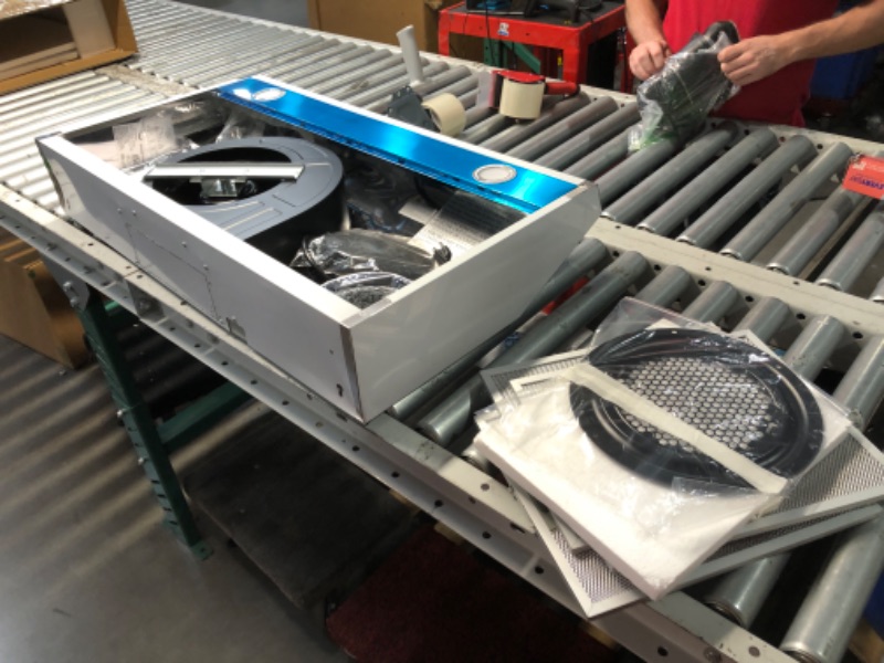 Photo 1 of ***DAMAGED - BENT - SEE PICTURES***
Streamline Ostiglia Ductless Undermount 165 CFM Range Hood in Brushed Stainless Steel with Mesh Filters, Push Button Control, LED Lights (SKU: T-8731-1-DL)