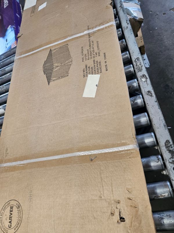 Photo 1 of ** Only 4 boxes included missing the rest of parts **  Garvee 12x20 Ft Hardtop Gazebo with Nettings and Curtains, Wood Grain Heavy Duty Double Roof Galvanized Steel Outdoor Combined of Vertical Stripes Roof for Patio, Backyard, Deck, Lawns, Khaki
