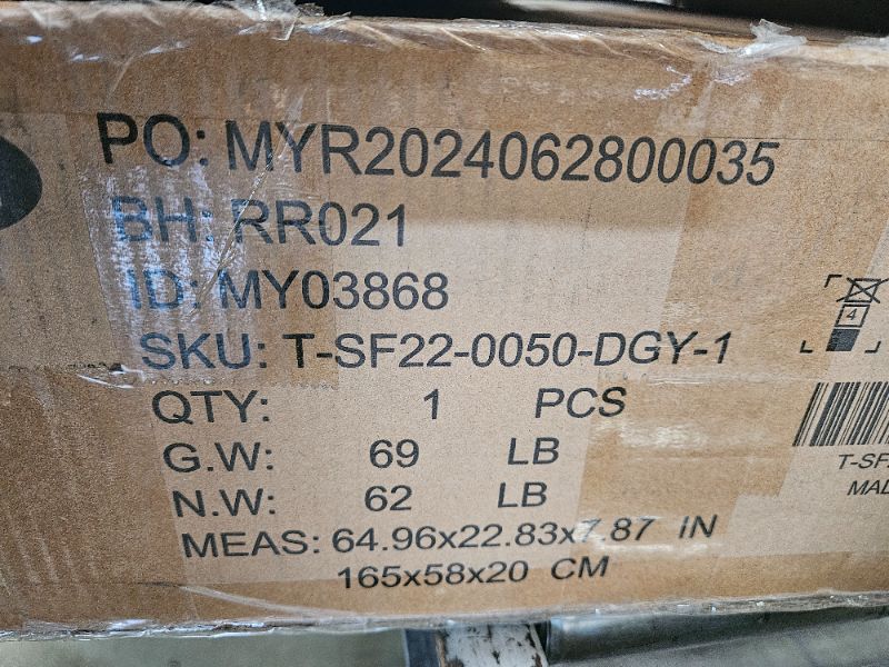Photo 1 of ** Only box # 2 is included missing box # 1 ** Convertible Sectional 3 L-Shaped Couch Soft Seat with Modern Linen Fabric, Small Space Sofas for Living Room, Apartment and Office, 70'', Gray