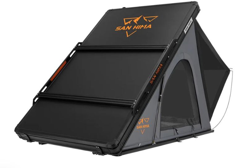 Photo 1 of  San Hima Hotham Lite Roof Top Tent Hardshell w/ Cross Bar Camping 4WD 4x4 Gray/ dimensions shown in pictures