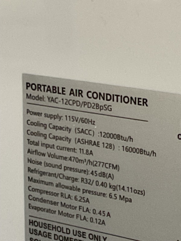 Photo 1 of ******PARTS ONLY*******16,000 BTU Inverter Portable Air Conditioner with Remote, Free Stand Cooling Portable AC Unit for Room up to 800 sq.ft, with Dehumidifier & Fan,Dual Hose,Windows Kit,Quiet Sleep Mode(45dB)