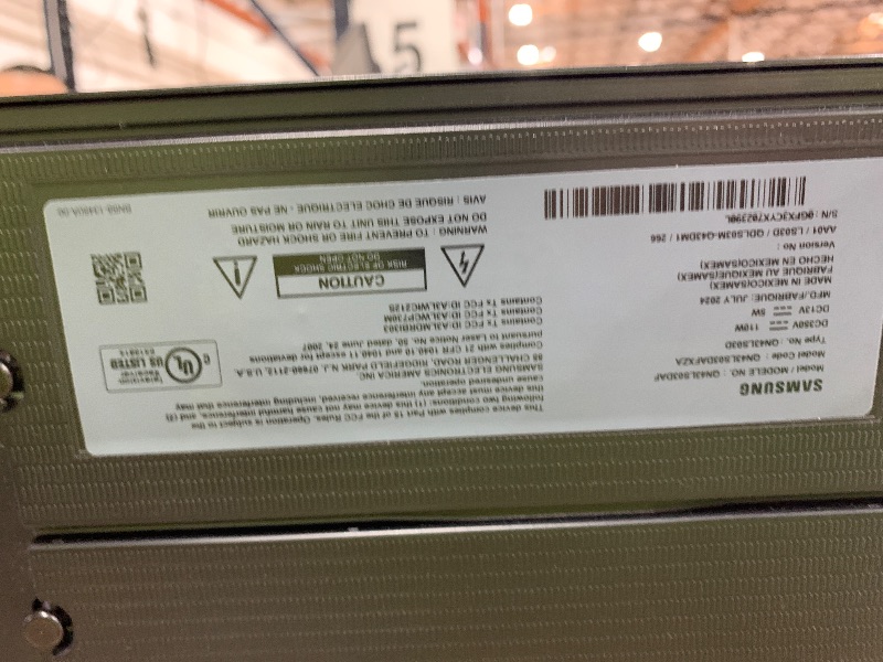 Photo 1 of ************SCREEN IS HEAVILY DAMAGED**********
Samsung 43-Inch Class QLED 4K LS03D The Frame Series Quantum HDR Smart TV w/Dolby Atmos, Art Mode, Anti-Reflection, Customizable Frame, Slim Fit Wall Mount with Alexa Built-in (QN43LS03D, 2024 Model)