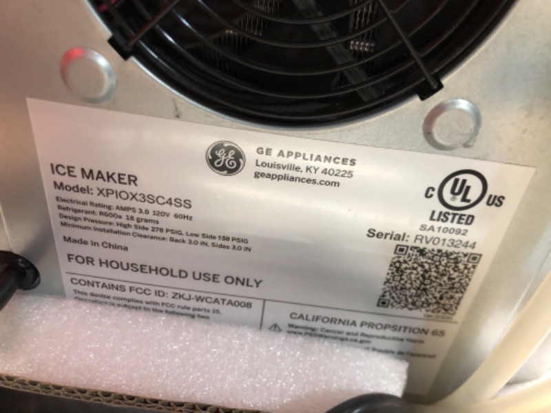 Photo 1 of ***NOT FUNCTIONAL - PARTS ONLY - SEE COMMENTS***
GE Profile Opal 2.0 XL with 1 Gallon Tank, Chewable Crunchable Countertop Nugget Ice Maker, Scoop included, 38 lbs in 24 hours, Pellet Ice Machine with WiFi & Smart Connected, Stainless Steel