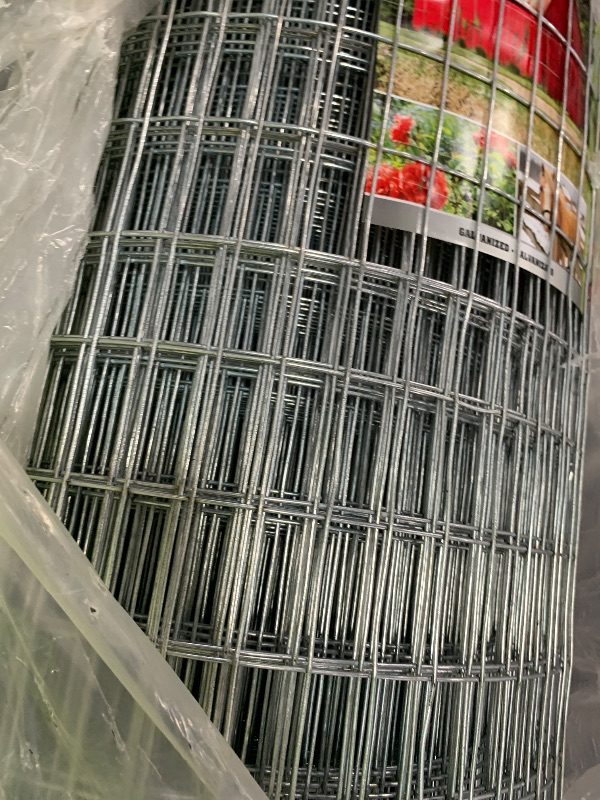 View 2 of YARDGARD Welded Wire 1X2 Inch Mesh 36 Inch X 100 Foot 14 Gauge Galvanized Steel Wire Fence Ideal for Animal Enclosures, Cage Wire, Property Protection, Garden Fence, Rabbit Fence, and Utility Fence