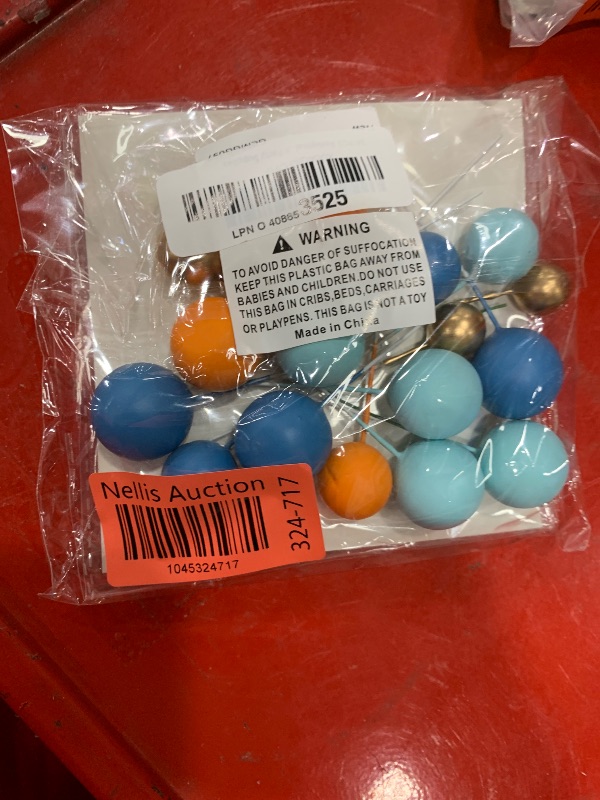 Photo 1 of 24 PCS Basketball Cake Toppers Blue Orange Basketball ball Themed Cake Decorations for Boy Sport Cake Party Decorations Sports Party Supplies