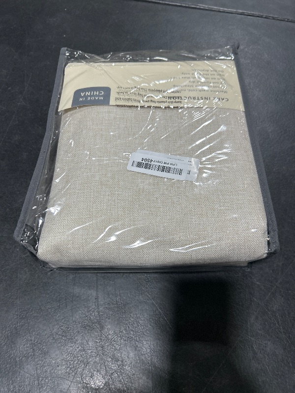 Photo 1 of 100% Blackout Shield Linen Blackout Curtains for Bedroom 84 Inches Long, Back Tab/Rod Pocket Living Room Drapes, Thermal Insulated Blackout Curtains 2 Panels Set, 50" W x 84" L, Cream