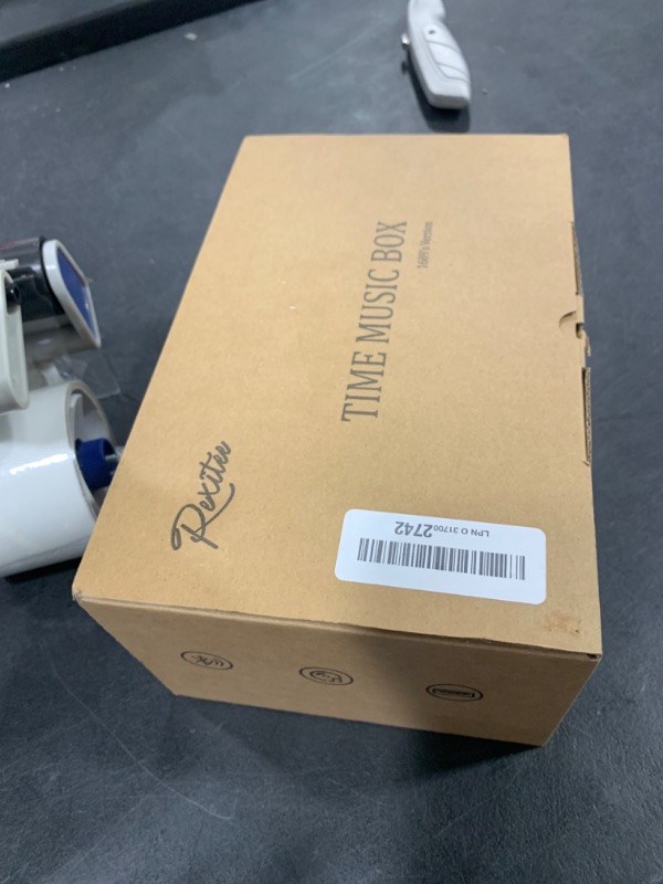 Photo 1 of Yintiny Time Music Box CD Player with Speakers; Bluetooth Transmitter; Festival Gift; BGM Player for Home Decor (Brown)