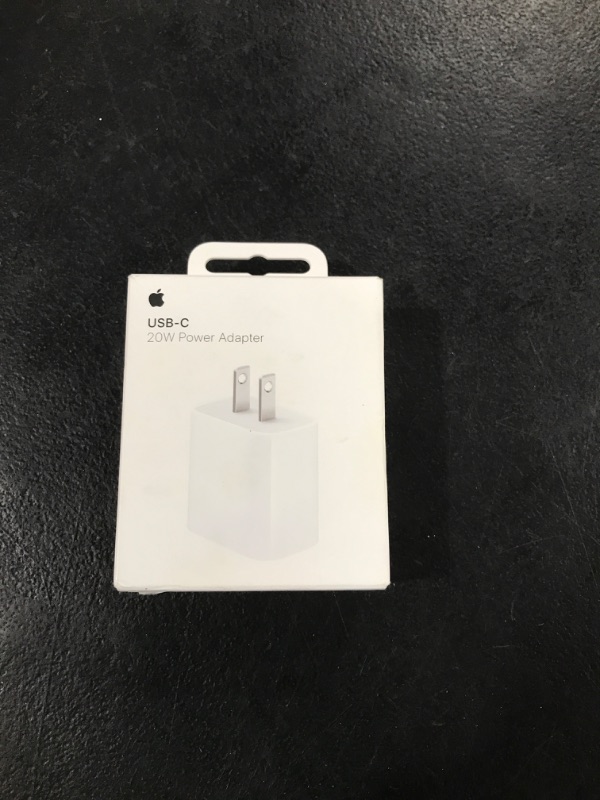 Photo 1 of Apple 20W USB-C Power Adapter - iPhone Charger with Fast Charging Capability, Type C Wall Charger