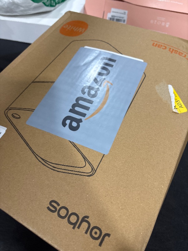 Photo 1 of MOPALL Small Bathroom Trash Cans with Lids,Motion Sensor Bathroom Trash Can,Narrow Waterproof Plastic 3.5 Gallon Automatic Adsorption Touchless Garbage Can,White