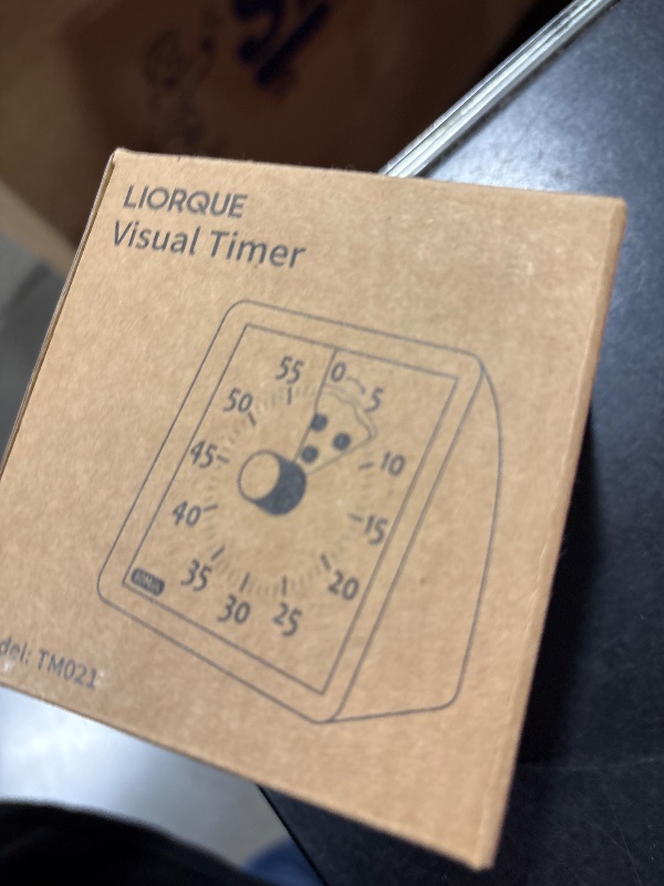 Photo 1 of LIORQUE 60 Minute Visual Timer for Kids, Visual Countdown Timer for Classroom Office Kitchen with 'Pizza' Pattern Design, Pomodoro Timer with Silent Operation (Batteries Included)