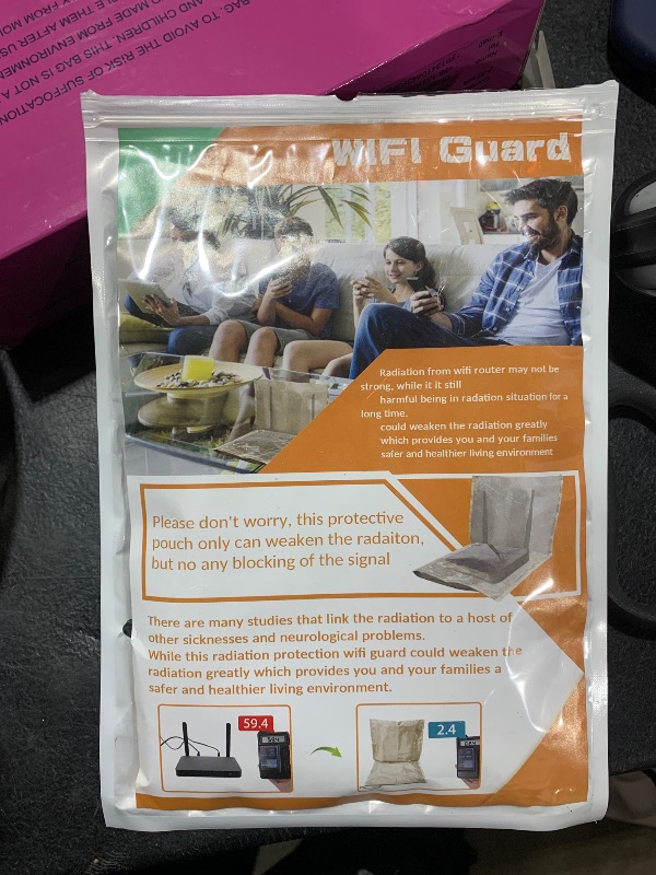 Photo 1 of WiFi Cover Emf Protection WiFi Router Cover Radiation Shielding WiFi Guard Emf Faraday Cage for Router 13.8IN 15.7IN