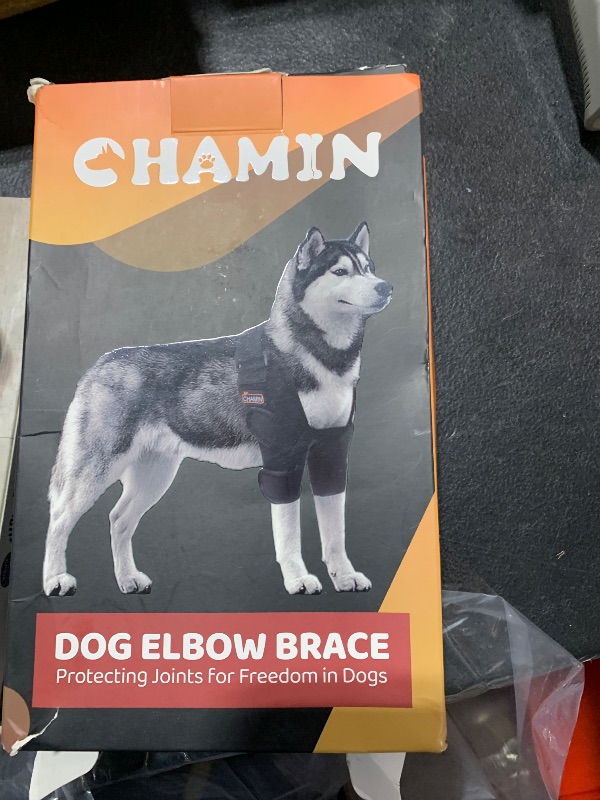 Photo 2 of CHAMIN Dog Elbow Brace for Elbow Support and Protection, Protector Pads Hygroma, Elbow Pads for Dogs Dysplasia, Calluses, Elbow Wound Healing,et(Both Legs,S)