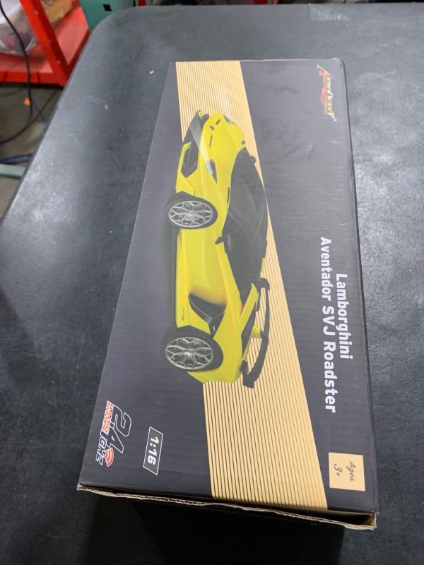 Photo 1 of AEROQUEST Remote Control Car for Lamborghini, Officially Licensed 1:16 Scale Lambo Hobby Rc Cars with Headlight, 2.4GHz Race Car Toys for Boy Girl 4-12 Years Old, 12Km/h, Birthday Gift