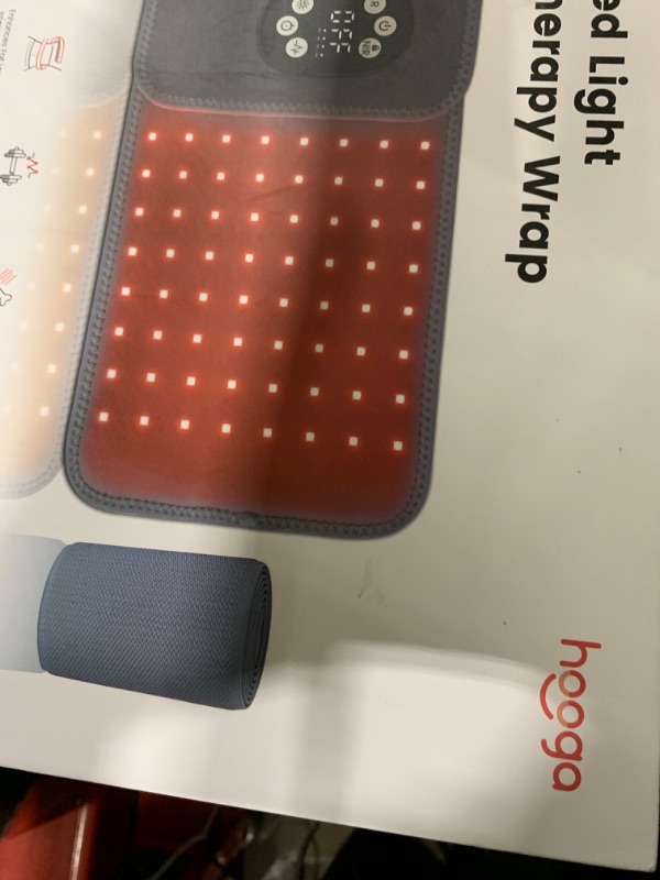 Photo 1 of Hooga Red Light Therapy Wrap, Infrared Light Belt with 120 LEDs, Red & Near-Infrared Light Device for Back, Neck, Shoulder, Waist, Wrist, Rechargeable Red Light Therapy for Men and Women