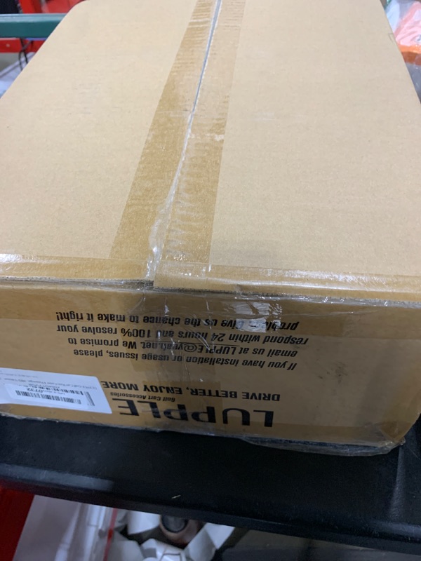 Photo 1 of Golf Cart Rain Cover Enclosures 4 Passenger Extended Roof for Club Car Ezgo Yamaha, Universal Clear Poncho Side Curtains for Cold Weather Wind Winter Waterproof with Zippered Roll Up Doors Windows