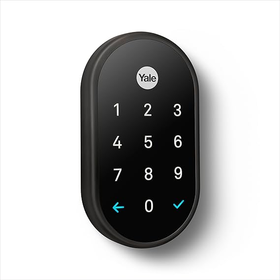 Photo 1 of Google Nest x Yale Lock - Tamper Proof Smart Lock for Keyless Entry - Keypad Deadbolt Lock for Front Door - Black Suede