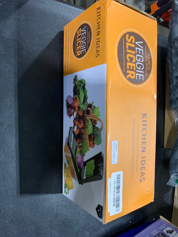 Photo 1 of LSLCQW Vegetable Chopper, Pro Onion Chopper, 16 in 1Multifunctional Food Chopper, Kitchen Vegetable Slicer Dicer Cutter,Veggie Chopper With 8 Blades,Carrot Chopper With Container (Grey)