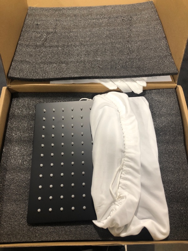 Photo 1 of KES Shower System with Tub Spout, Matte Black Shower Faucet Set Complete 10 Inch Rain Shower Head with Handheld Spray and Waterfall Bathtub, cUPC Pressure Balance Shower Valve Trim Kit, XB6305F18-BK