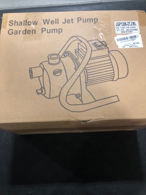 Photo 1 of PANRANO 1.6HP Water Transfer Pump 1800GPH Shallow Well Pump Portable Electric Garden Booster Pumps for Draining Irrigation Lawn Farm Water Removal