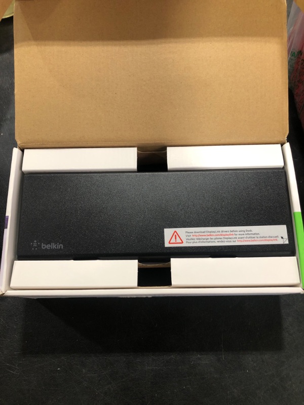 Photo 3 of Belkin 15-in-1 Universal Triple Display DisplayLink Docking Station Hub w/ 3 HDMI Ports, 2 DisplayPorts for Triple 4K Display w/ 85W PD, Gigabit Ethernet, 3.5mm Mic/Speaker, 1 USB-C, & 5 USB-A Ports