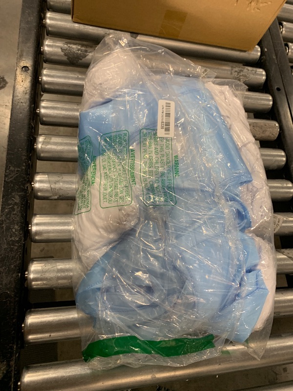 Photo 1 of 10 Sets Stretch Spandex Folding Chair Cover White and Satin Bows Chair Sashes Ribbon Ties, Washable Chair Slipcovers for Wedding Banquet Party Baby Shower Events Dining Decoration(Baby Blue)