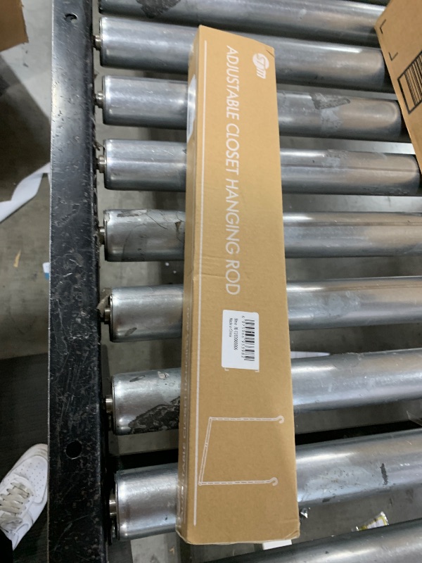 Photo 1 of STORAGE MANIAC Adjustable Closet Rod Extender - Heavy Duty Space-Saving Clothes Hanging Bar, 1 Pack White