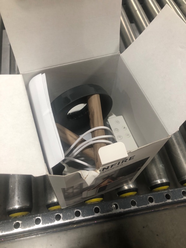 Photo 1 of YALEDI Campfire Flame Fire Diffuser, Bonfire Aromatherapy Essential Oil Diffuser, 250ml Wood Cool Mist Humidifier for Home,Bedroom,Office, Remote Control, Auto Shut-Off, Night Light, Gift (White)