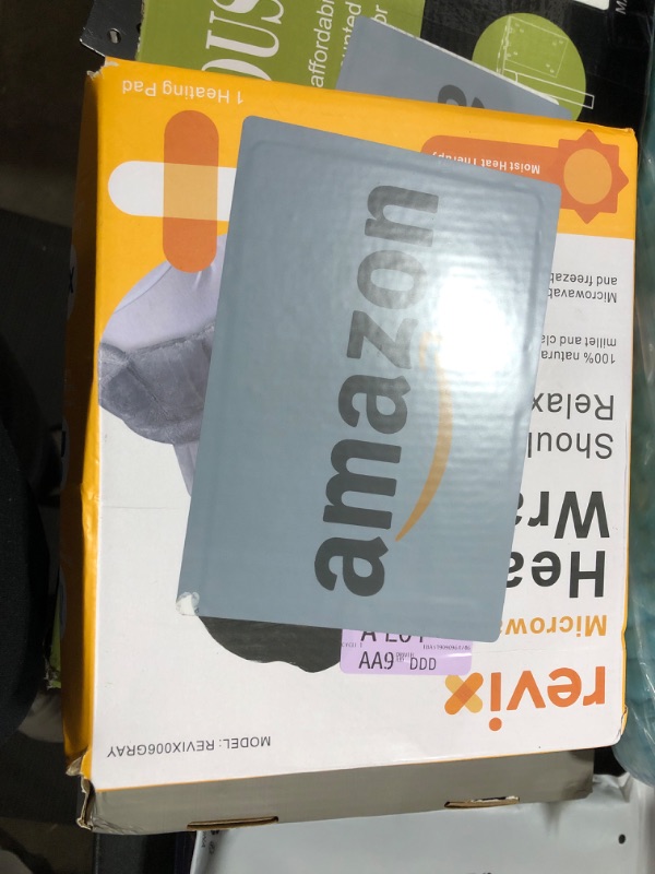 Photo 1 of REVIX Microwavable Heating Pad for Neck Shoulders and Back, Microwave Heated Neck Wrap with Moist Heat, Light-Gray