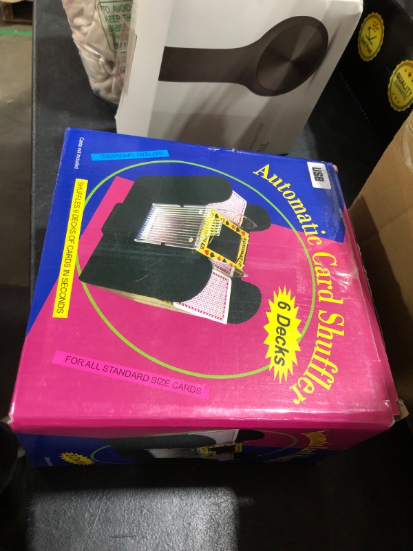 Photo 1 of Lineba Automatic Card Shuffler 6 Deck Heavy Duty Electric Card Shuffler, USB/Battery-Operated Casino Playing Card Shuffler for Card Games