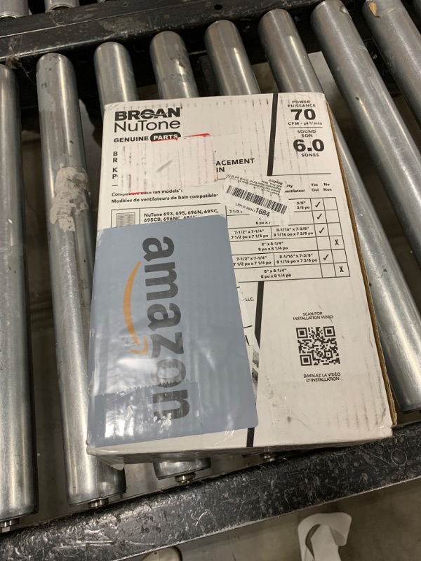 Broan-NuTone RE70BN 70 CFM Bathroom Exhaust Fan Replacement Motor Kit ...